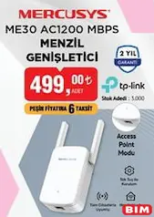 MERCUSYS ME30 AC1200 MBPS MENZİL GENİŞLETİCİ WİFİ MERCUSYS ME30 AC1200 MBPS MENZİL GENİŞLETİCİ WİFİ
